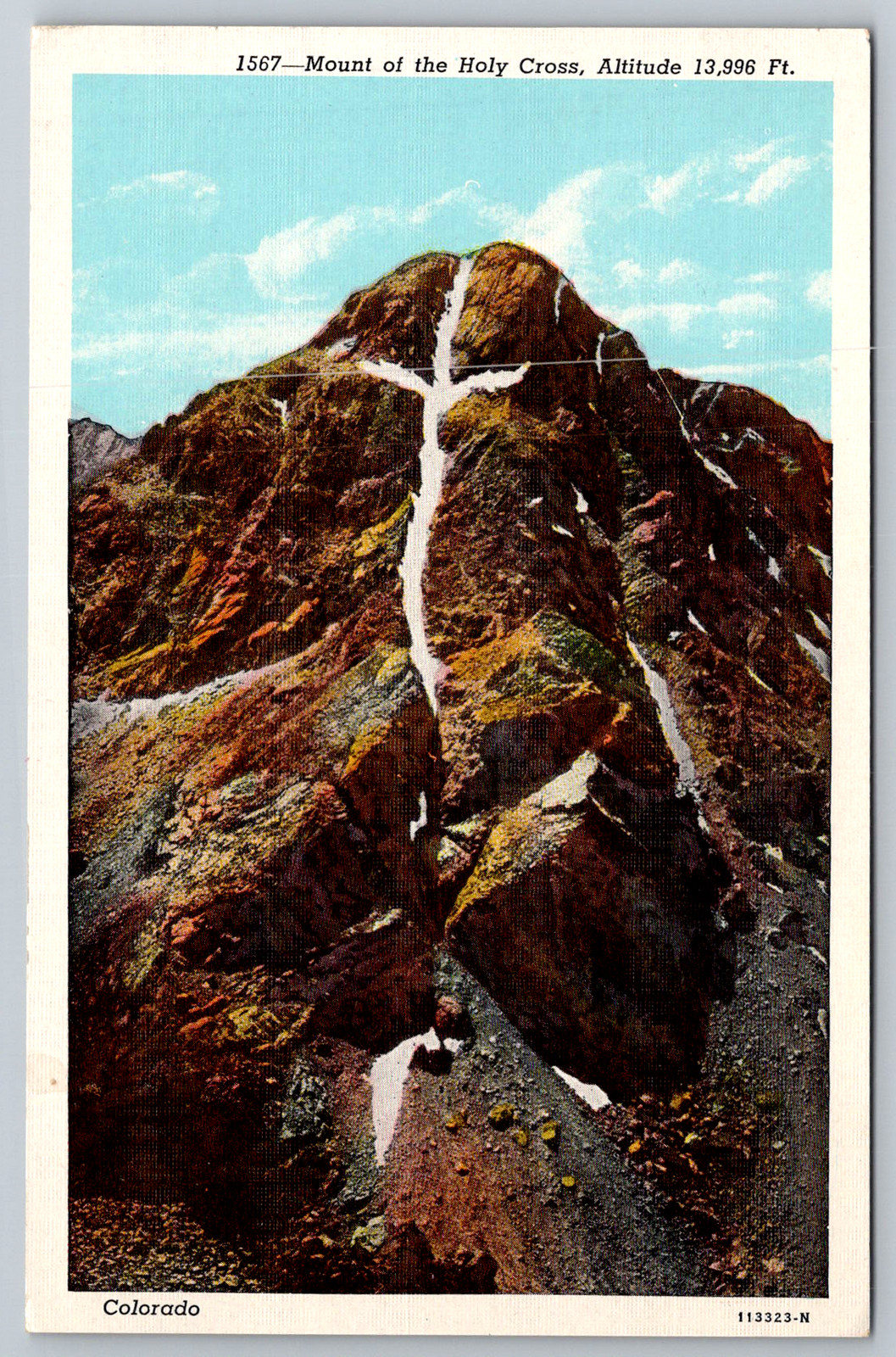 c1940s Mount Holy Cross Leadville Colorado Scenic View Postcard