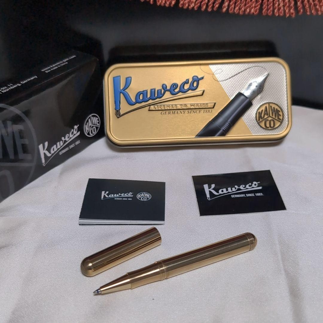 Excellent Rare Kaweco Liliput Brass Ballpoint Pen Compact Classic Design