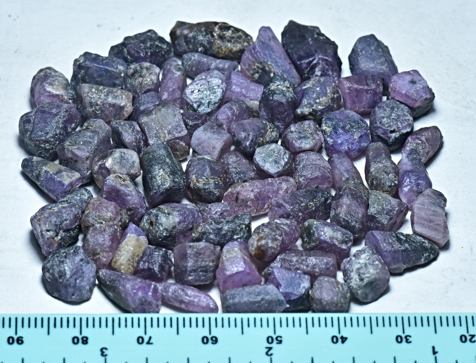 Natural Fluorescent Corundum Var Pink Sapphire Crystals Lot 50 Gram #6
