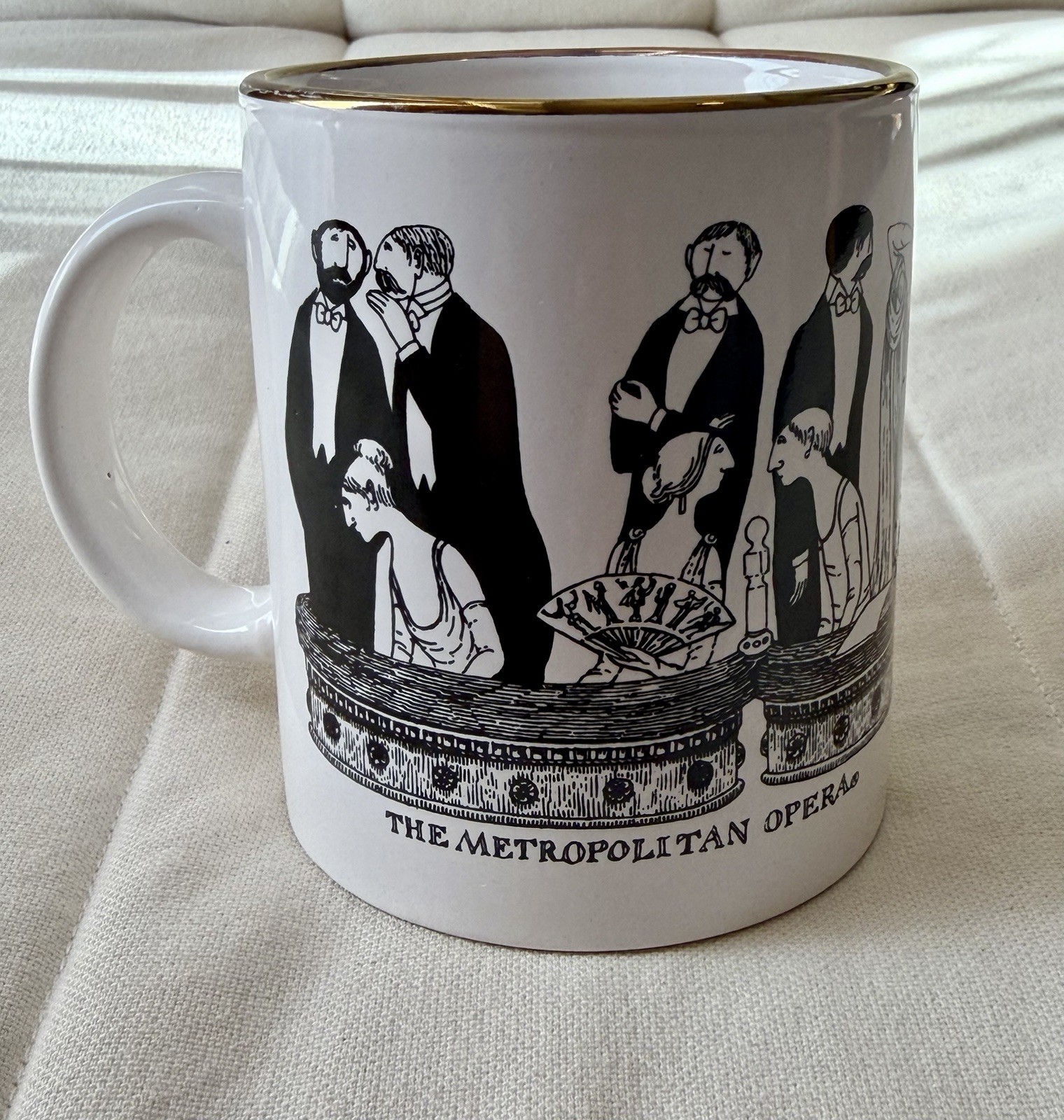 Vintage Metropolitan Opera Mug- Edward Gorey- Ceramic Coffee Mug