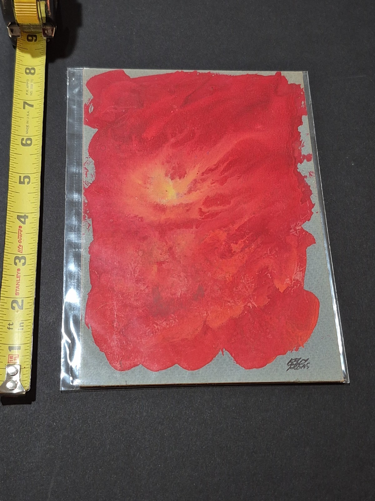 Frank Kelly Freas Original Art Abstract Vintage Colorful Painting Signed Burst