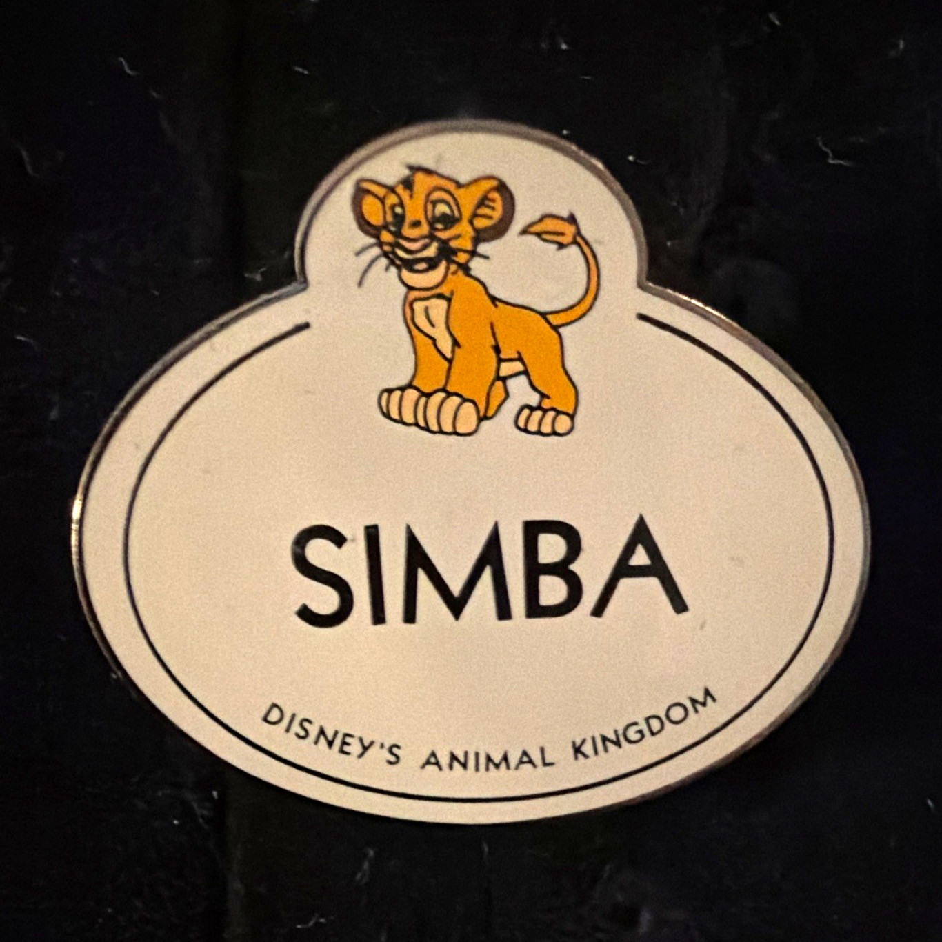 Disney Animal Kingdom Simba Cast Member Name Tag Pin Lion King WDW
