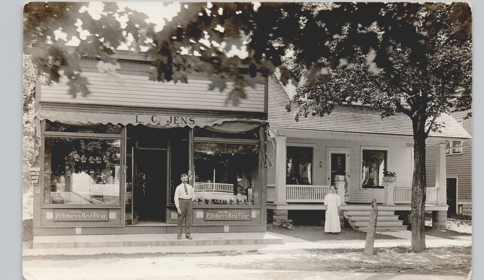 LENS GENERAL STORE appleton wi 1910s postcard wisconsin real photo rppc street