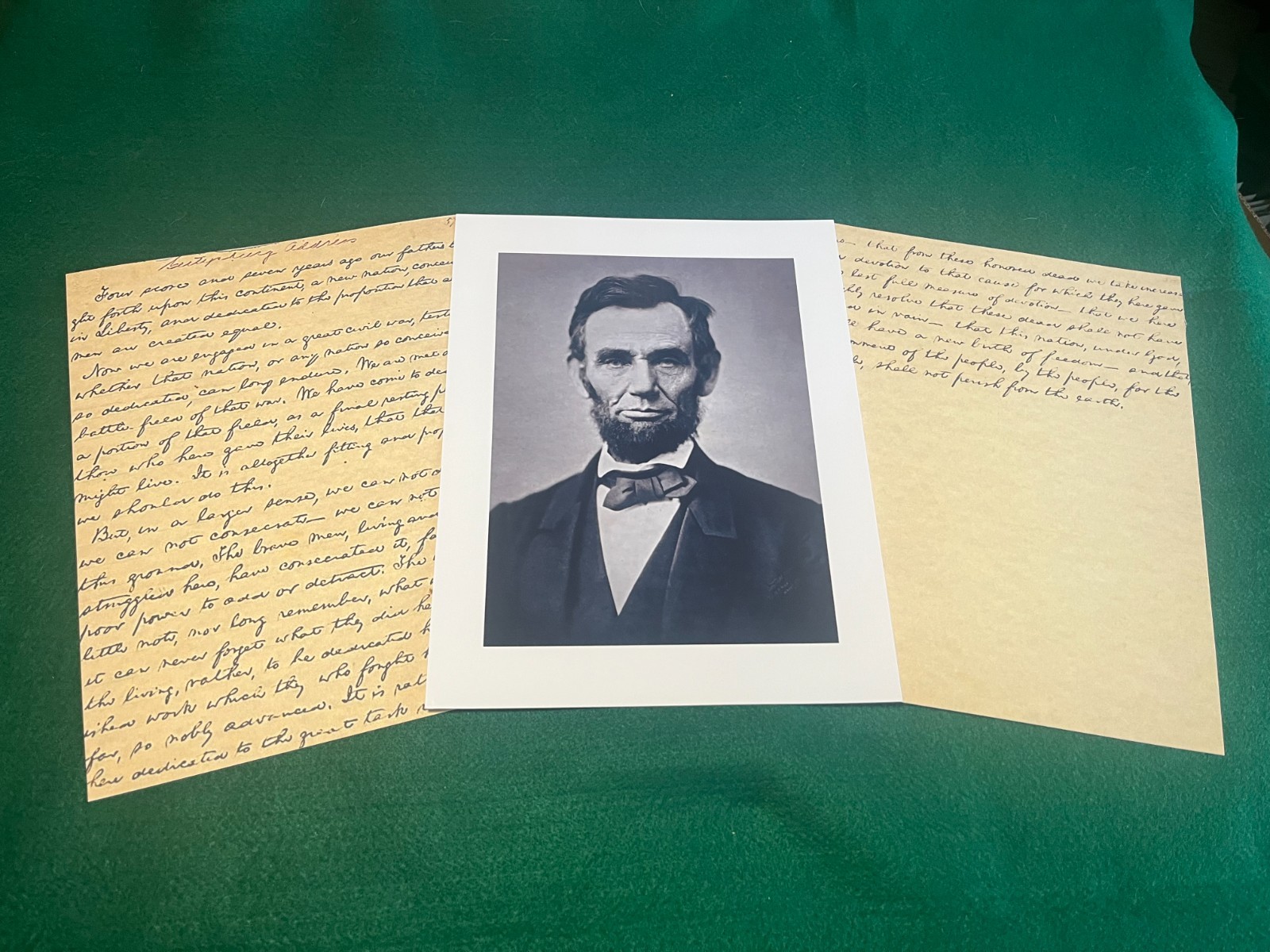 A. Lincoln's Gettysburg Address, World's Fair 65',  High Quality Reprint