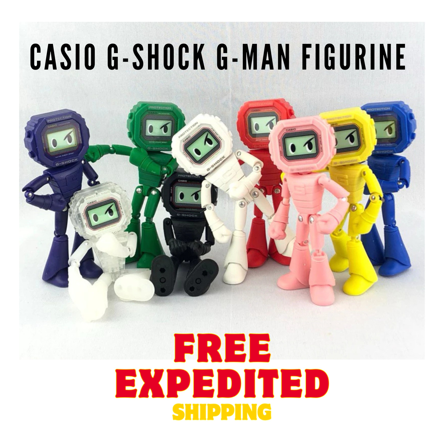Customized CASIO G SHOCK G MAN Figurine Action Watch Display YELLOW