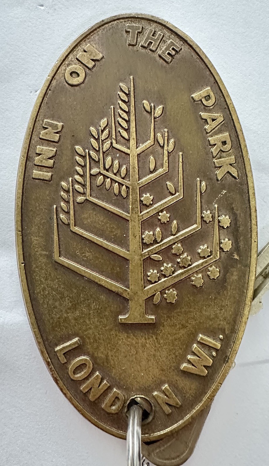 Four Seasons Hotel Inn On The Park London, W.I. UK Brass Hotel Room Key Fob