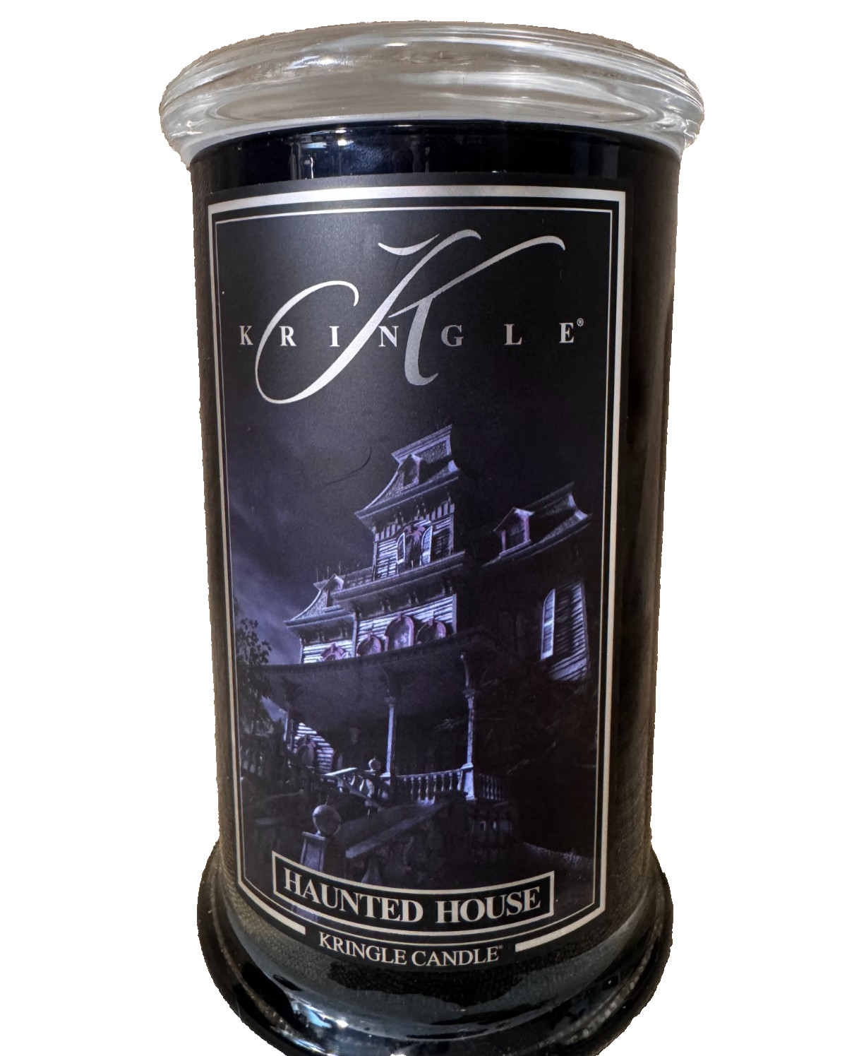 Kringle Candle Haunted House 22oz Halloween Candle Burned Once Hard to Find