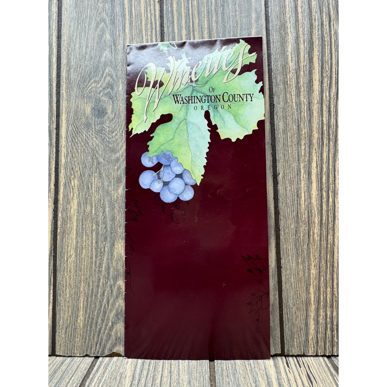 Vintage Wineries Of Washington County Oregon Wine Brochure Guide