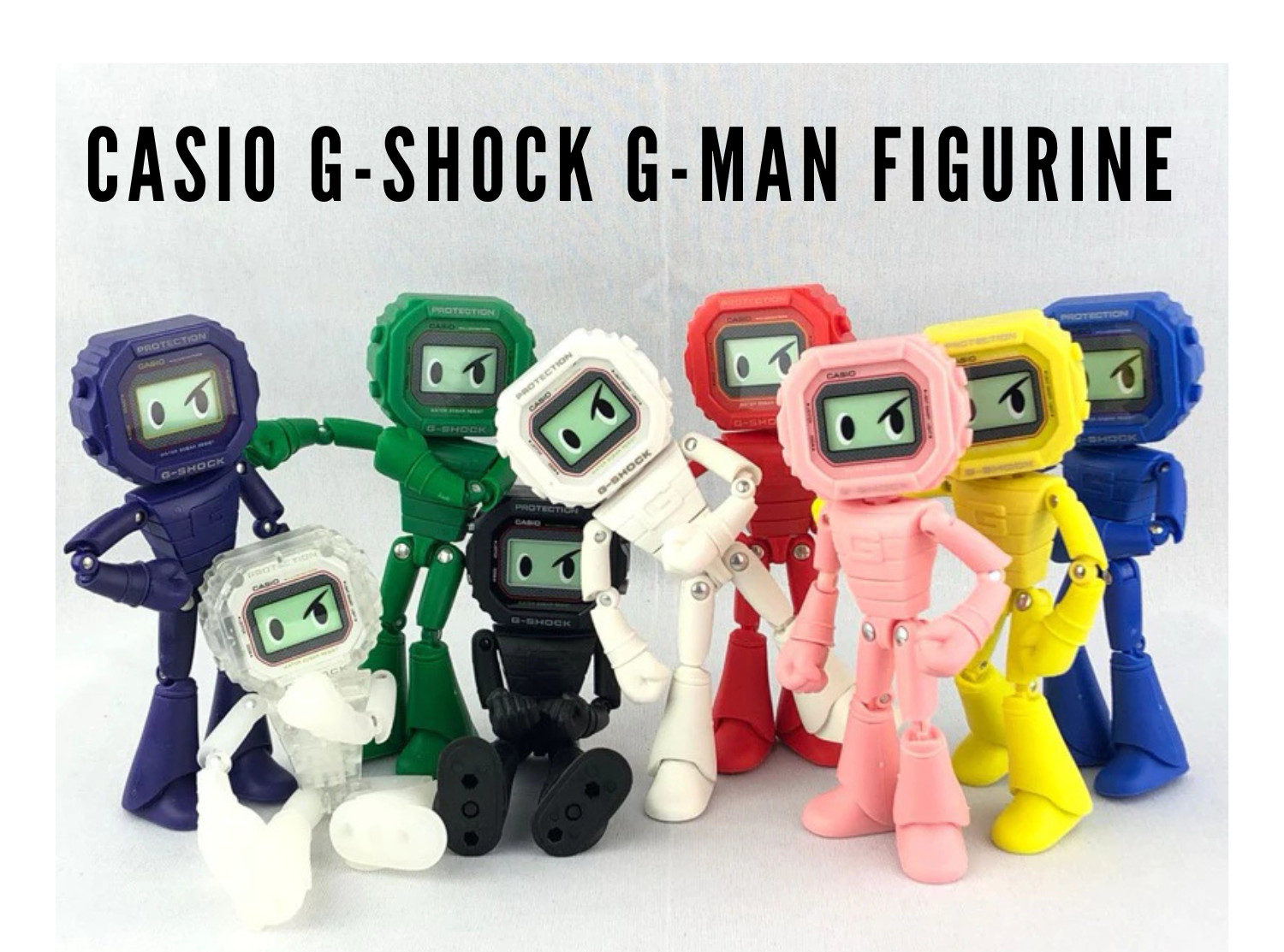 Customized CASIO G SHOCK G MAN Figurine Action Watch Display GREEN 