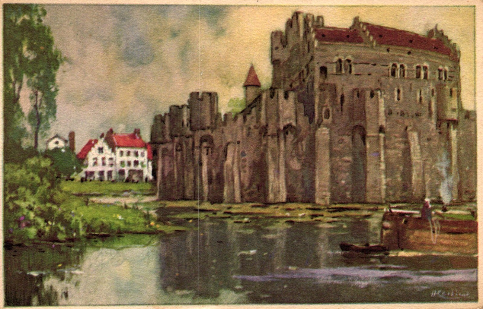 Chateau des Comtes Ghent Belgium Postcard