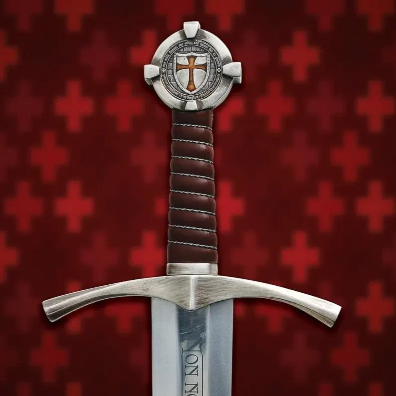 Handmade Knights Templar The Accolade Sword with Scabbard - Medieval Replica