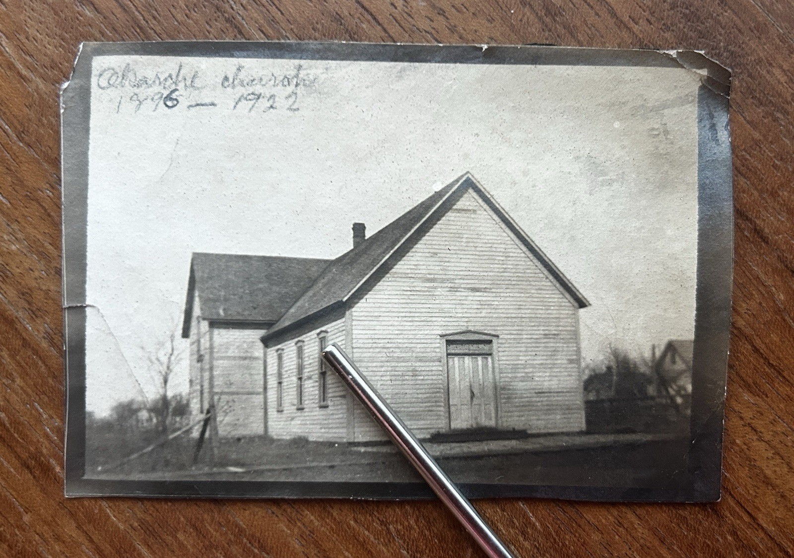 Antique 1900s Okarche Oklahoma St. John's Evangelical Lutheran Church Photo