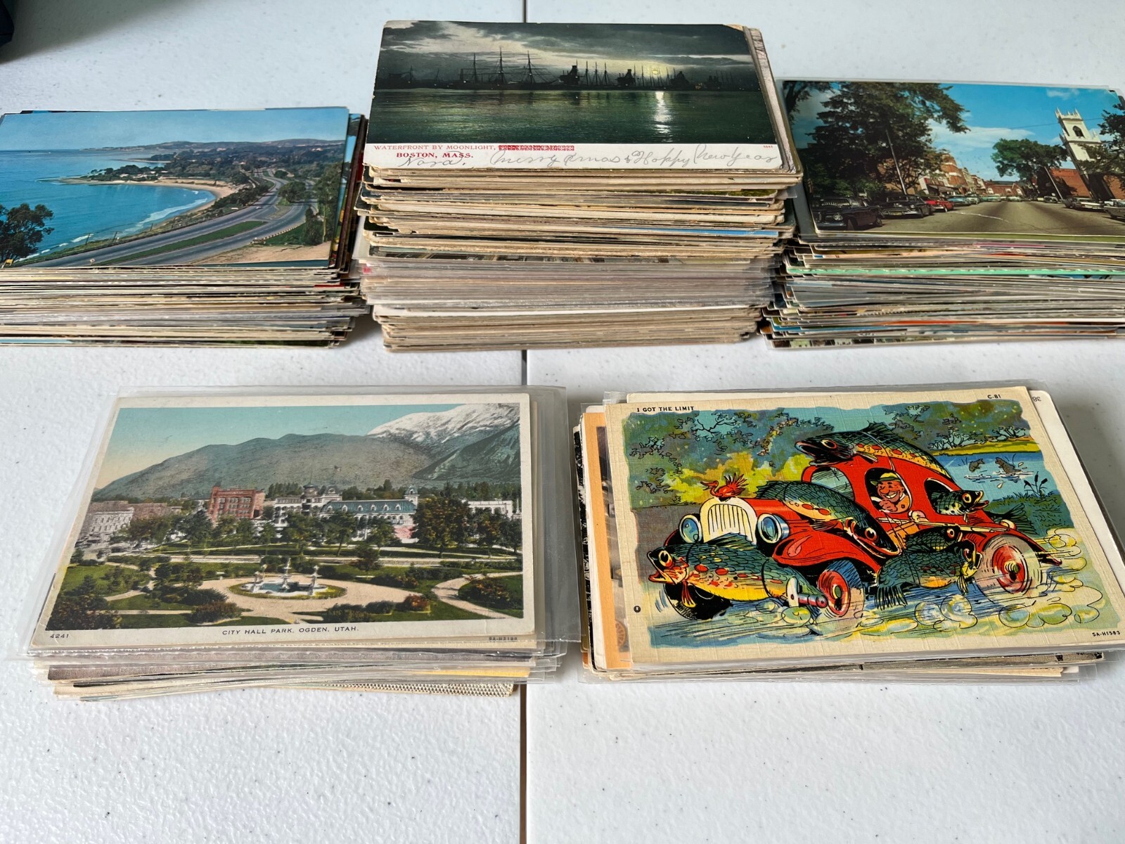 500+ Vintage Postcard Lot - c1900's - 1970's Collection Views, Holidays, RPPCs