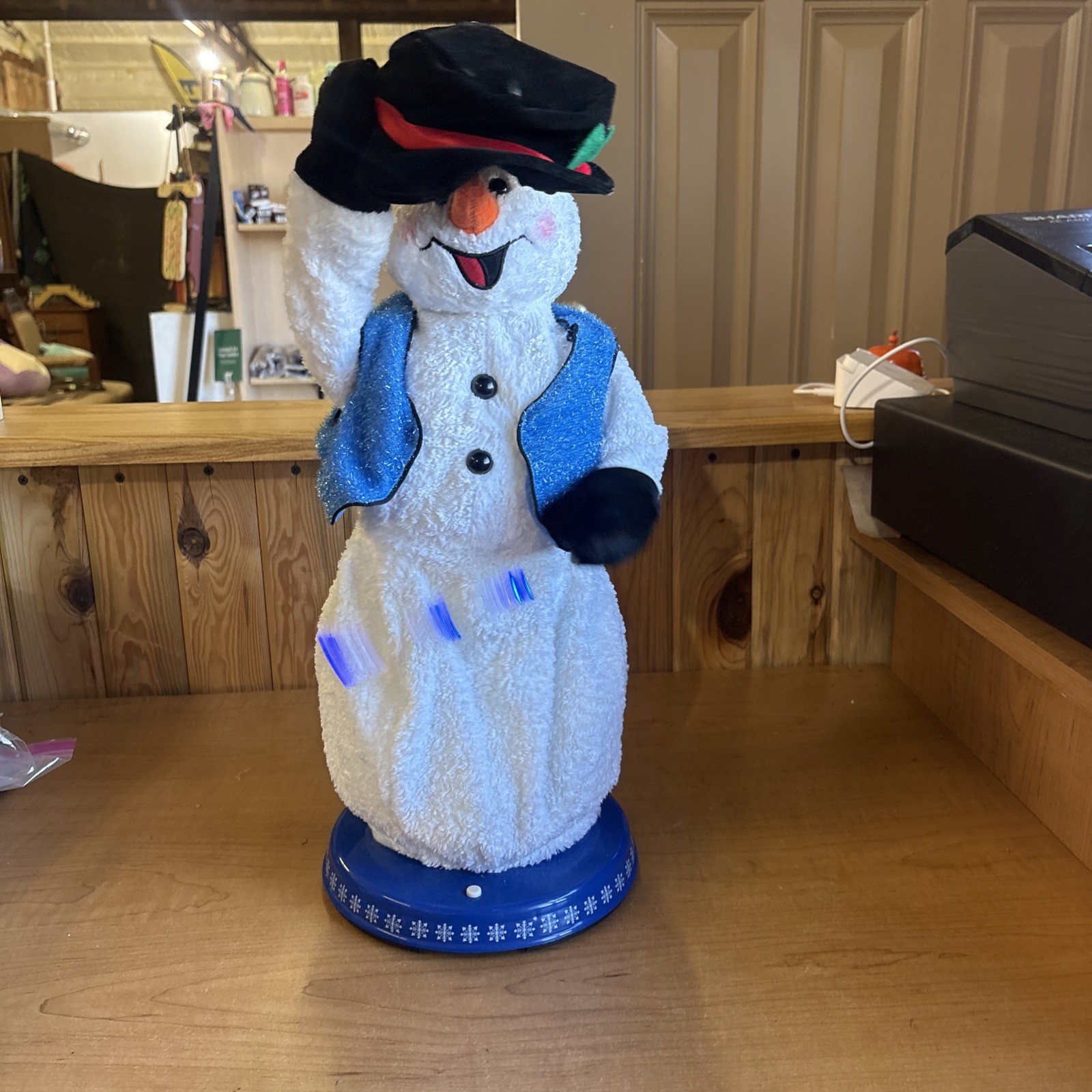 Gemmy 2002 Legged Spinning Snowflake Snowman Fully Working 🔥🔥🔥