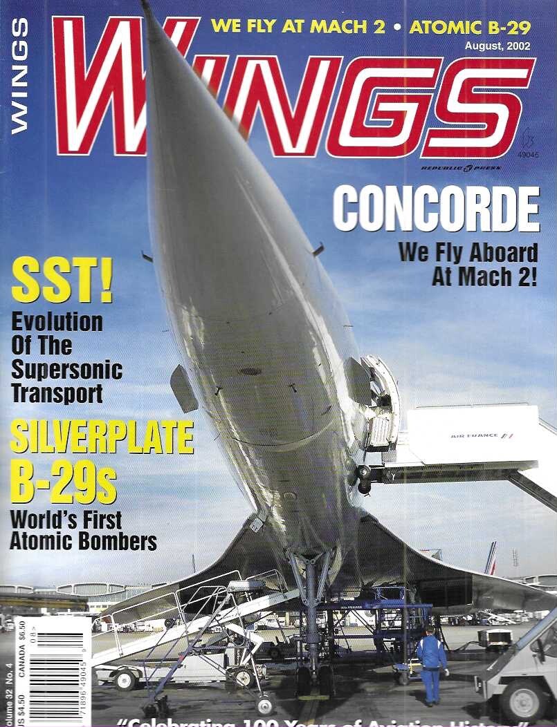  Wings Magazine Aug.2002, Concorde, B-29, Mach 2, SST
