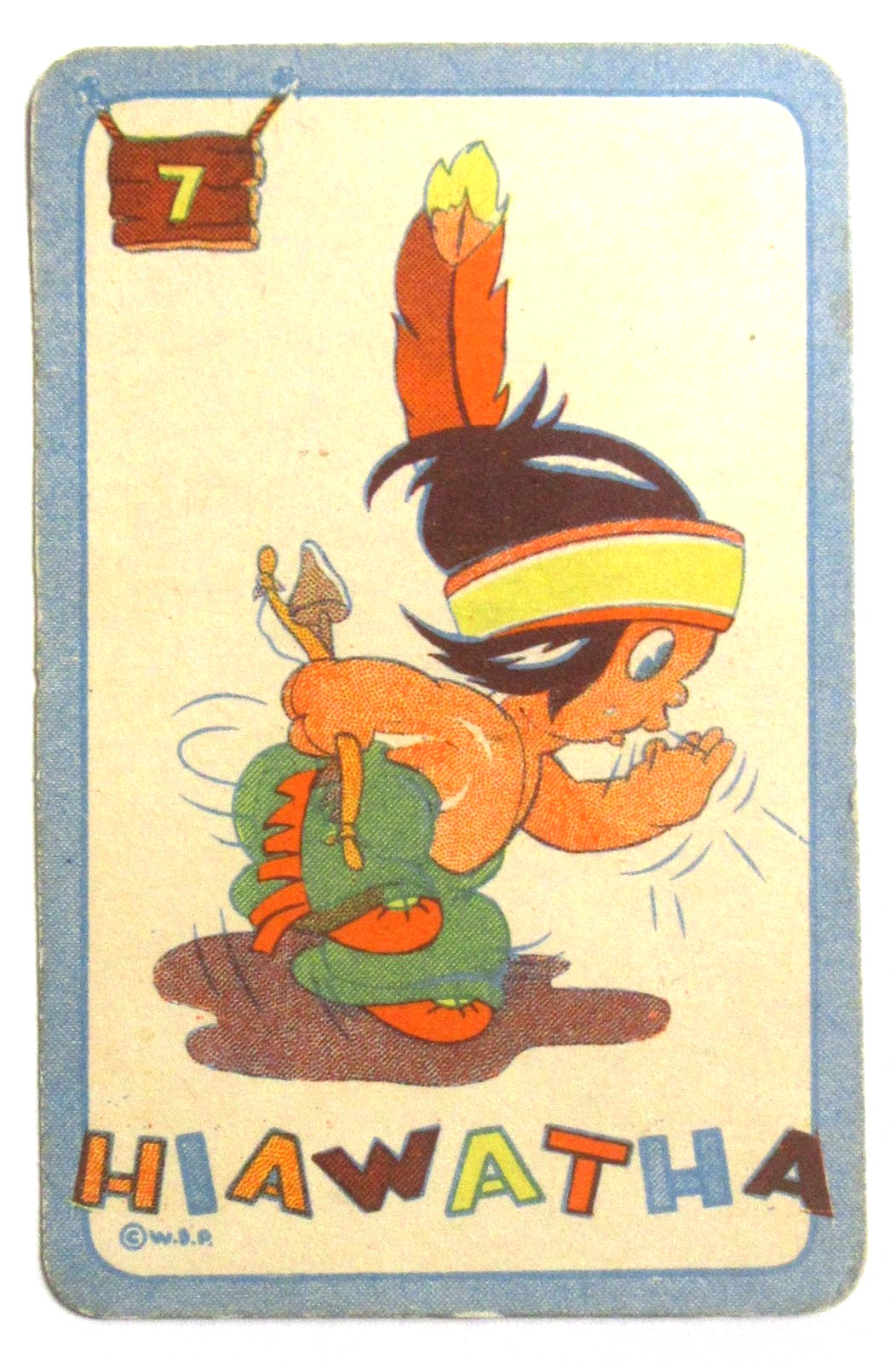 scarce 1940\'s HIAWATHA Walt Disney Card from DONALD DUCK game
