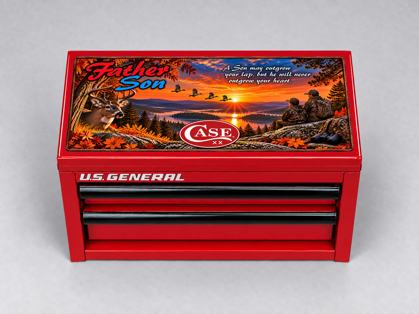 Case XX Knives Custom Case XX U.S. General Mini Toolbox  Knife Display