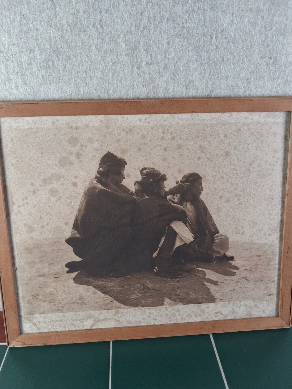 1904 Edward S. Curtis ORIGINAL Photogravure A Point Of Interest-Navaho Plate 36