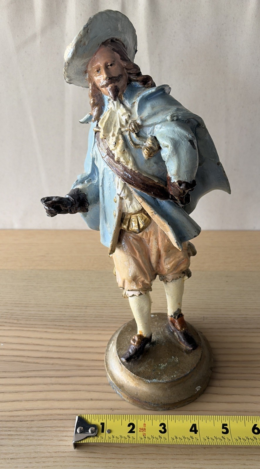 c1900 Spelter Musketeer Figurine Antique 12