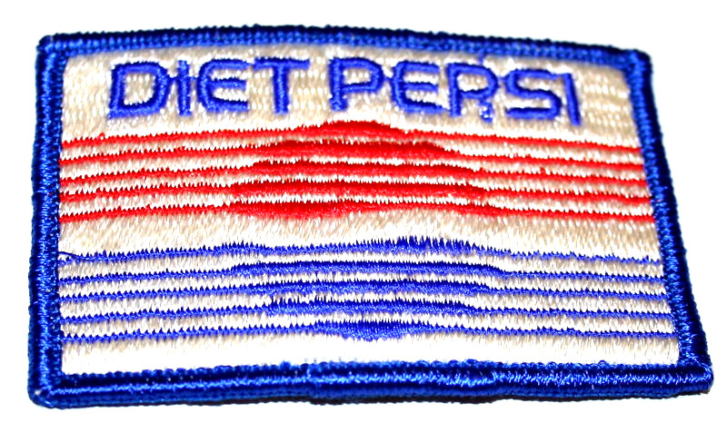 Vintage Diet Pepsi Wave Logo Soda Distributor Shirt Hat Patch 1980s NOS New 