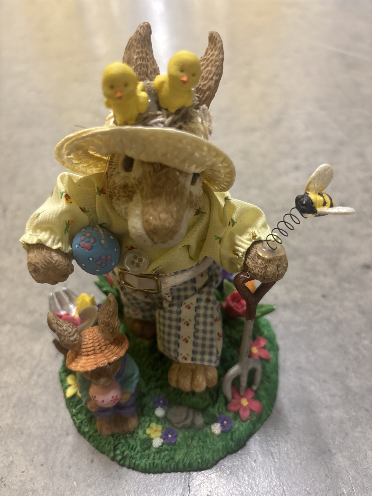 Vintage Easter Rabbit Porcelain Statue
