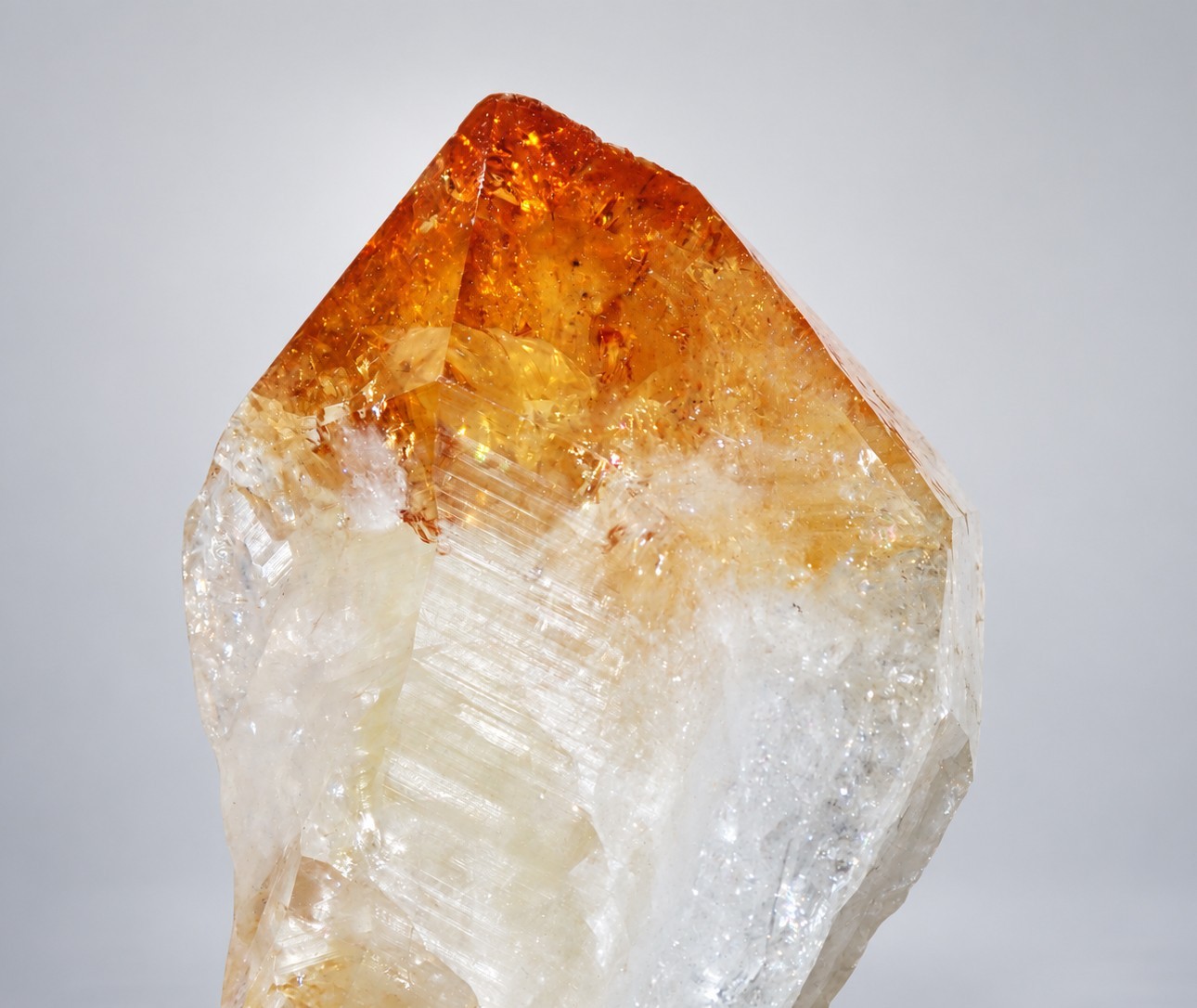 Beautiful Brazilian Citrine Quartz Crystal Point – Golden Orange Termination