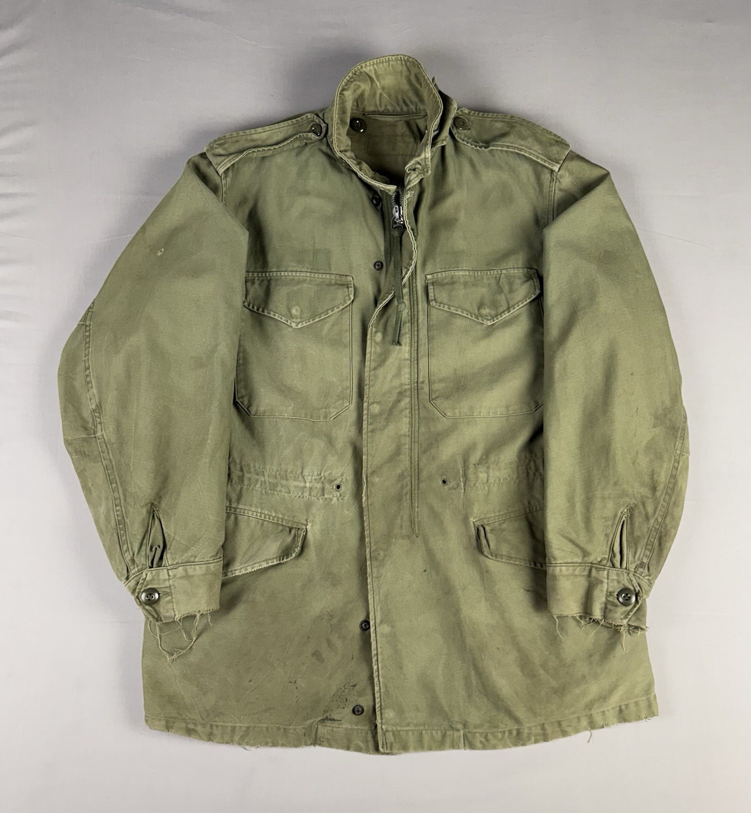 ORIGINAL 60s VINTAGE Vietnam War M65 Field Jacket Size Medium Taxi Driver
