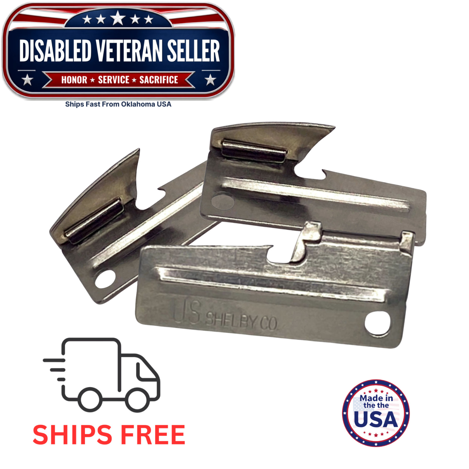 Three Original Military Issue P38 Can Openers US SHELBY CO Ships Free