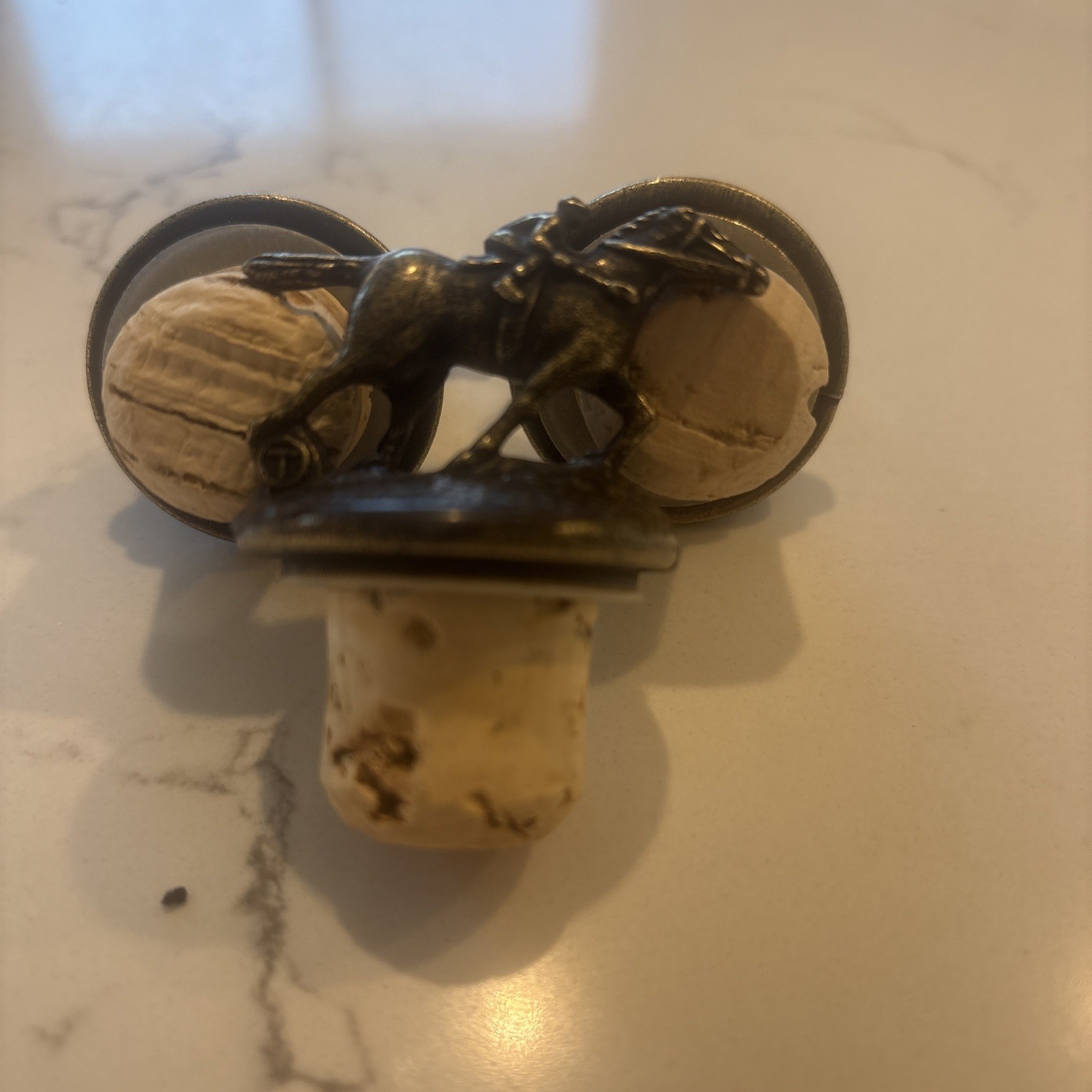 Blanton’s T KY Bourbon Trail Bottle Stopper Cork Topper - Letter T