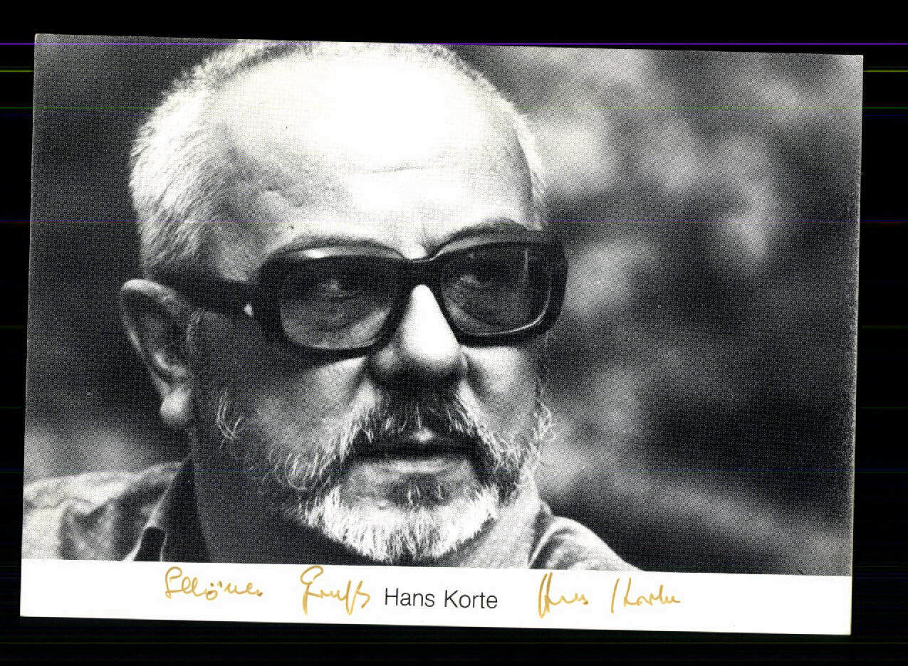 Hans Korte autograph card original signed + F 1096