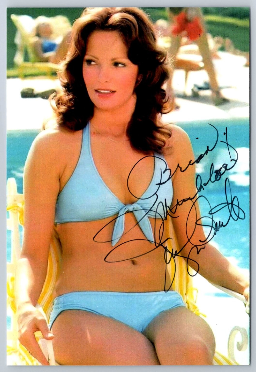 Jaclyn Smith Autographed Photo Charlie's Angels Actress Bikini Signed