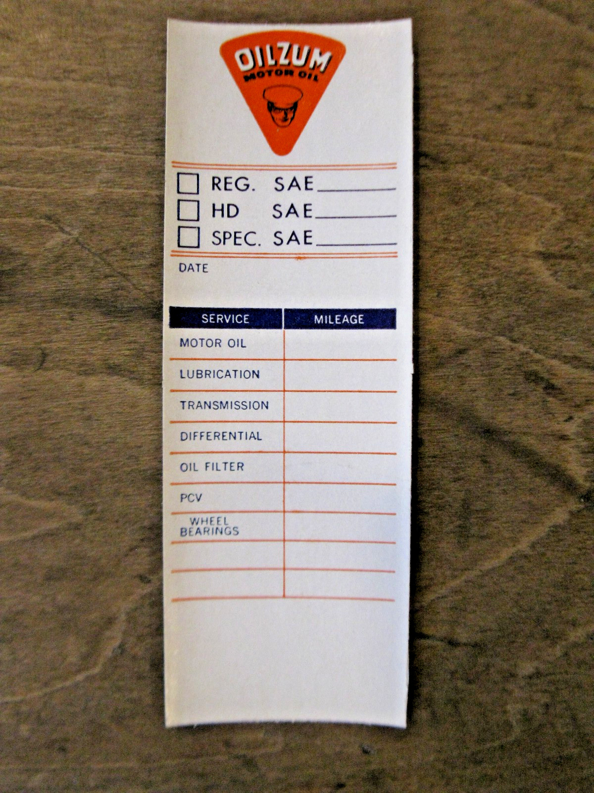 Vintage NOS Oilzum Motor Oil Mileage Sticker 4\