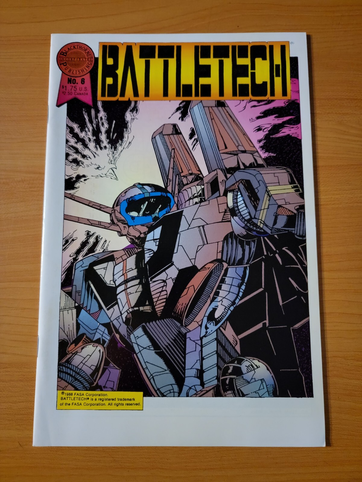 Battletech #6 ~ NEAR MINT NM ~ 1988 Blackthorne Comics