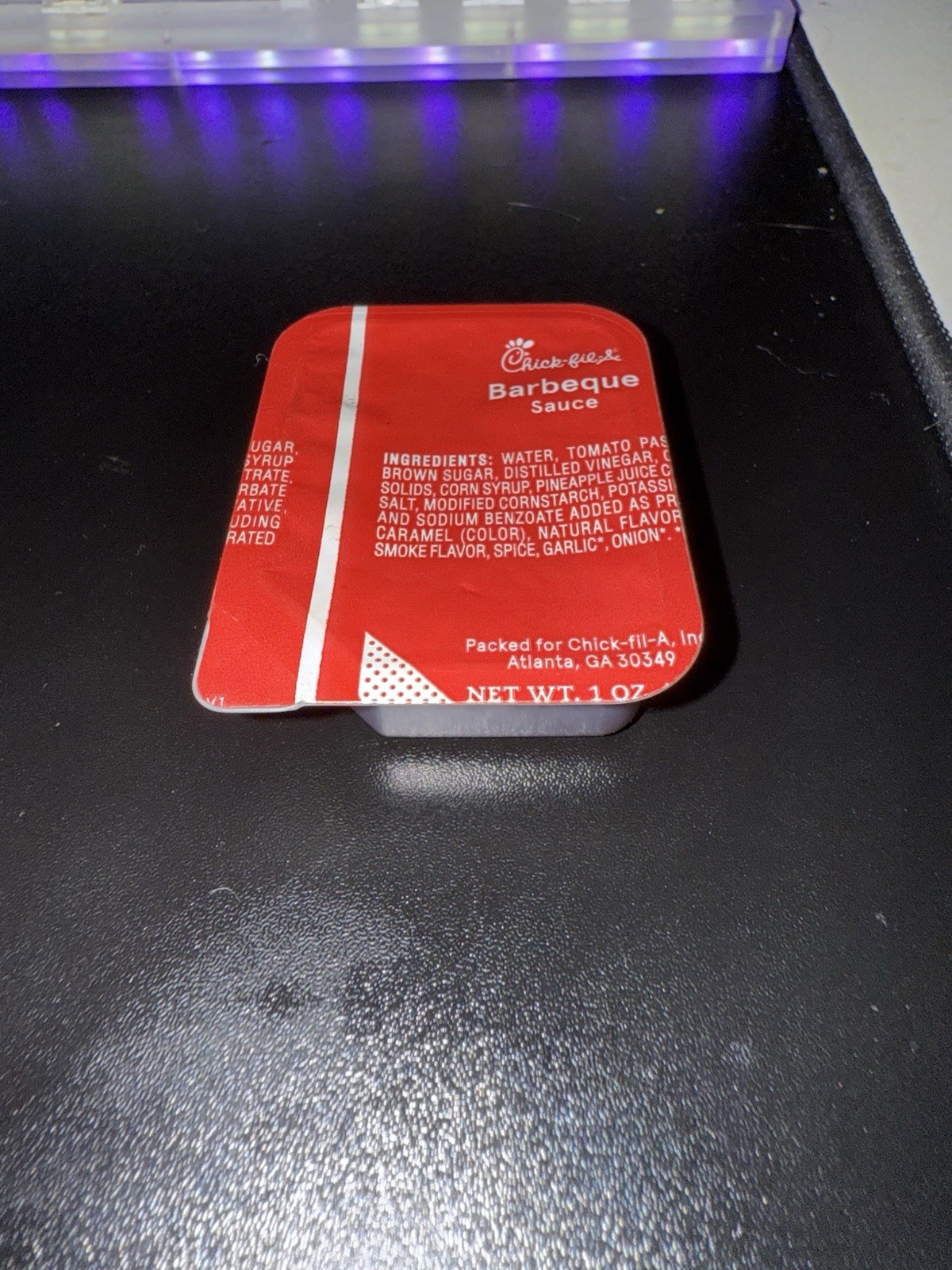 Chick-fil-A Barbeque Sauce  RARE POSITION MISPRINT