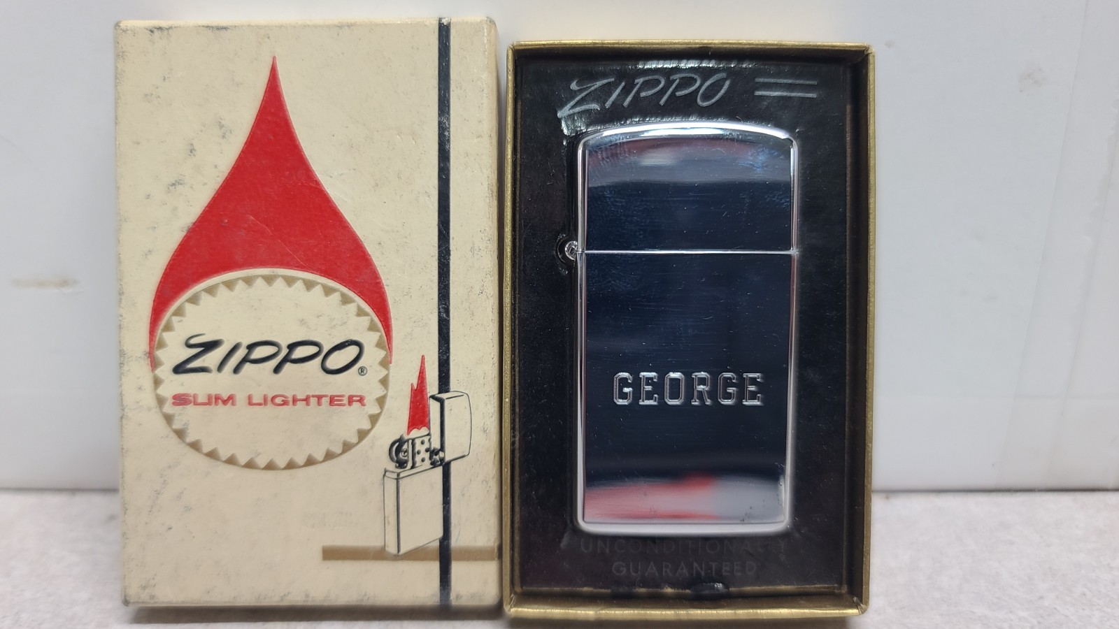 VINTAGE 1973 ZIPPO SLIM LIGHTER \