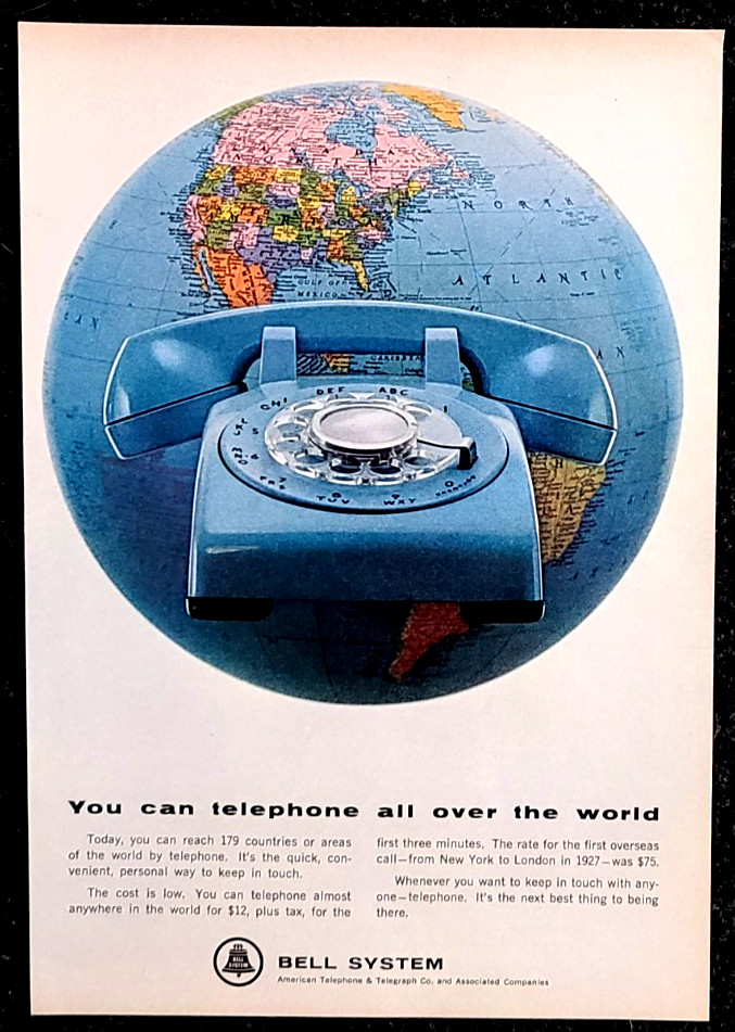 Bell Telephone Original 1965 Vintage Print Ad Wall Art