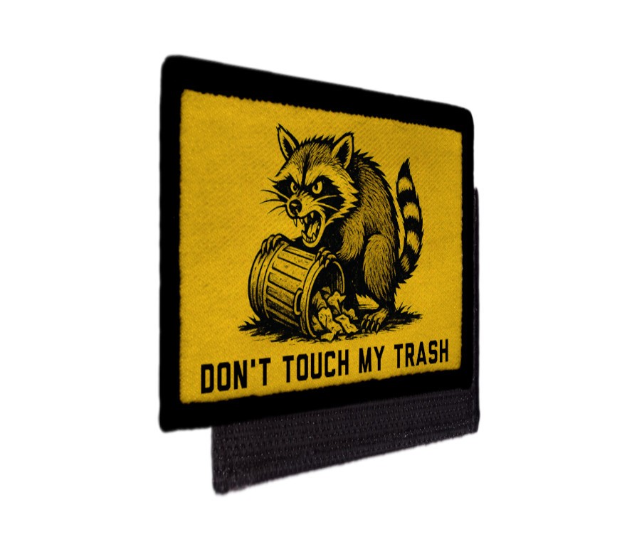Don\'t Touch my Trash Racoon Gadsden Flag Patch Army Morale Hook [sub]