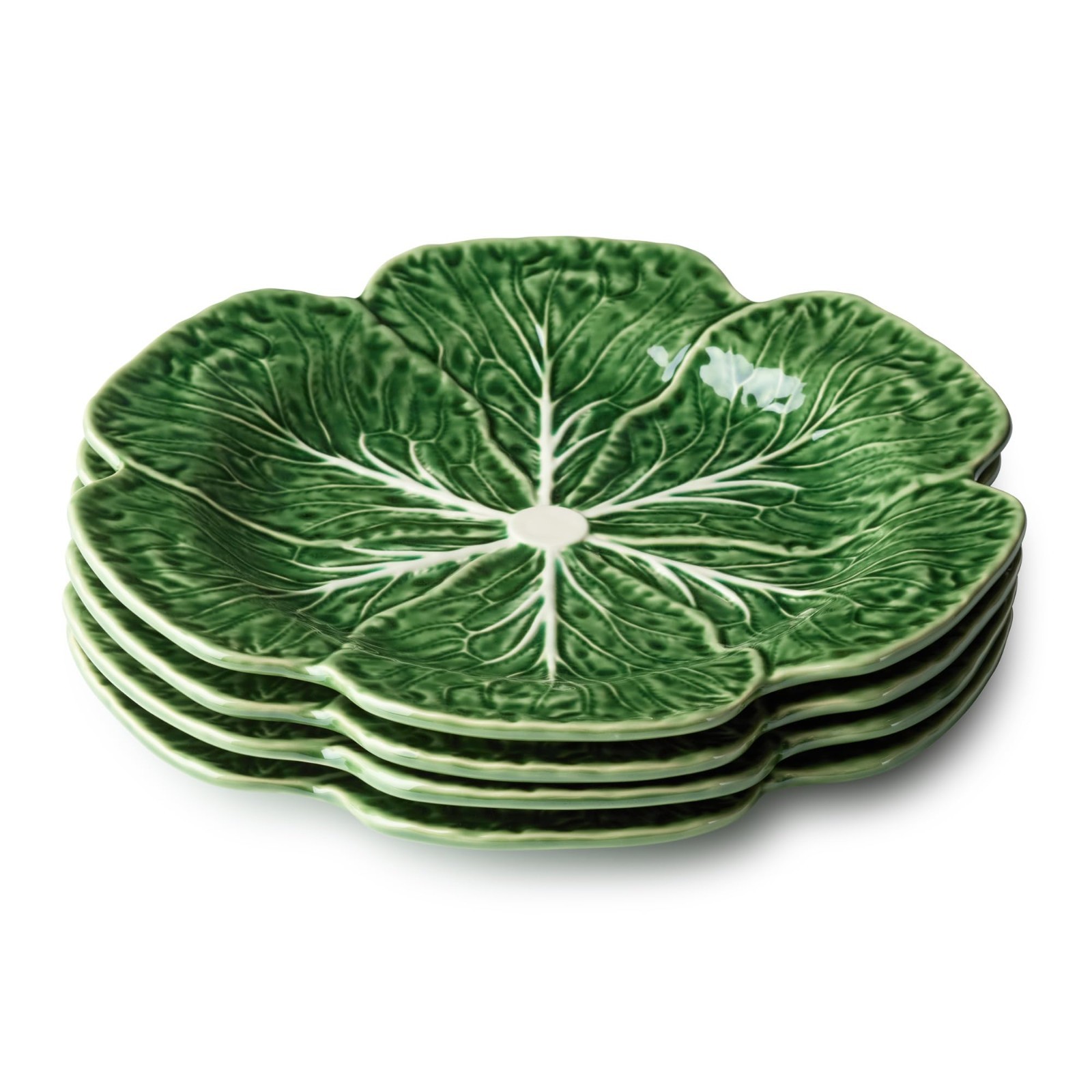 Le Jardin Green Cabbage Plates - Dinner, SET OF FOUR -11\