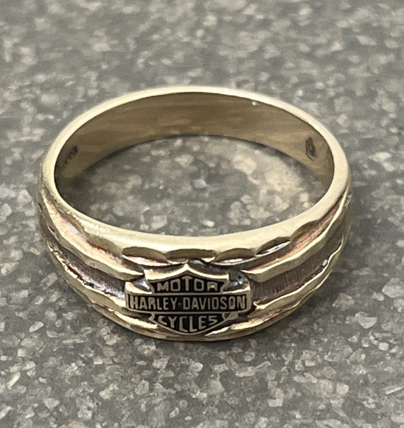 Vintage Harley Davidson 10K Yellow Gold Ring Size 6.5