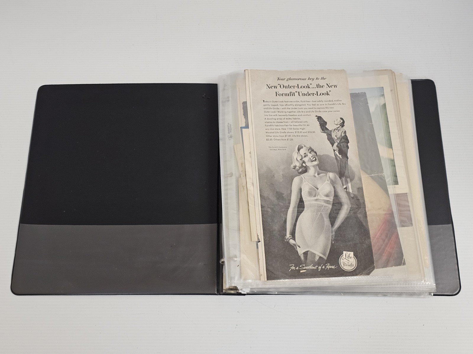 Vintage 1930s-50s Pin-Up Art Ephemera Binder Esquire Calendar Ads Glamour