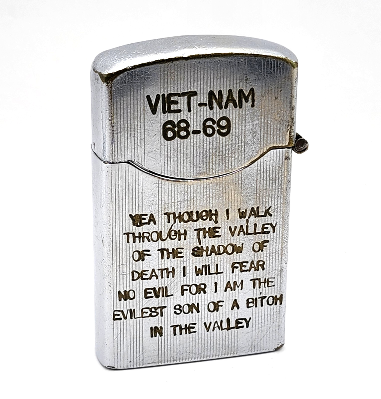 Vintage 1968-1969 Vietnam War Zenith Lighter Snoopy Red Baron Evilest Son Bitch