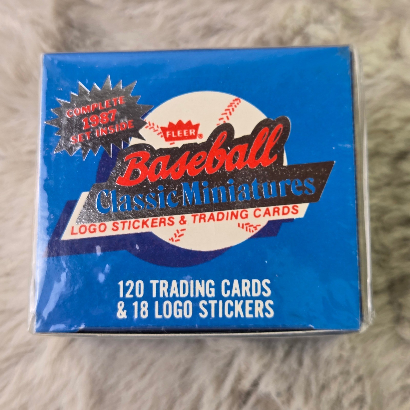1987 Fleer Baseball Classic Miniatures Complete Set 120 Cards 18 Stickers Sealed