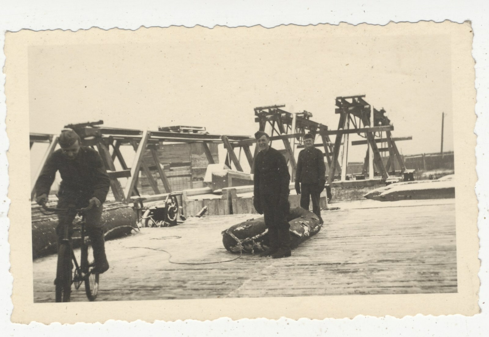 Odessa Ukraine Bridge Soldiers Construction Site See Photo WW2