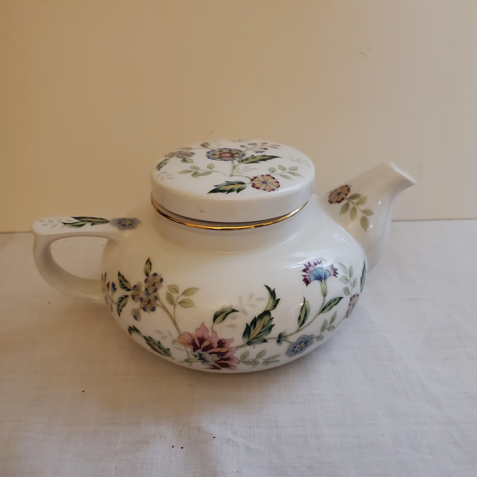 Vintage Andrea By Sadek Buckingham Floral Porcelain Teapot w/Lid