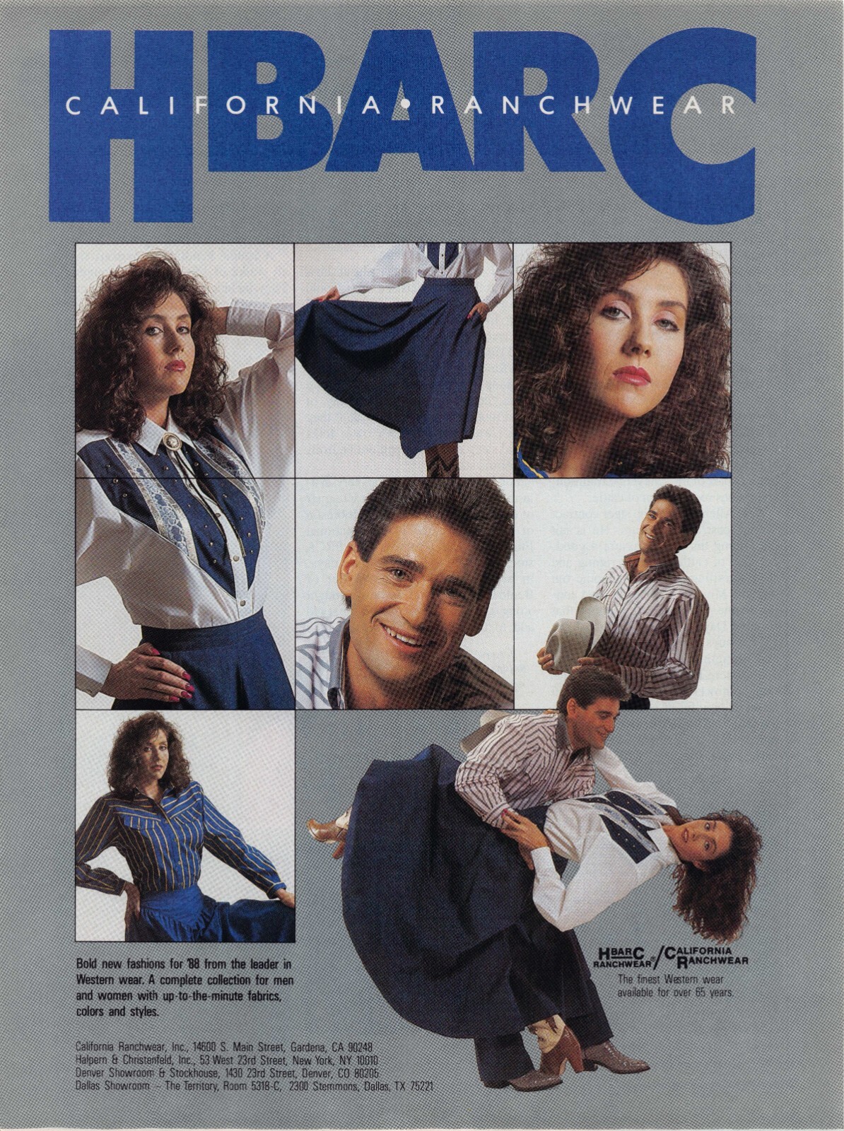 H Bar C California Ranchwear Bold Fashions Gardena California Vtg Mag Print Ad