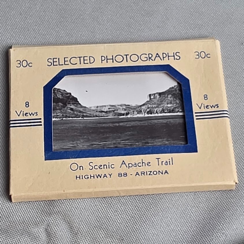 Vintage Apache Trail Arizona Highway 88 8 Photo Souvenir Set Original Folder