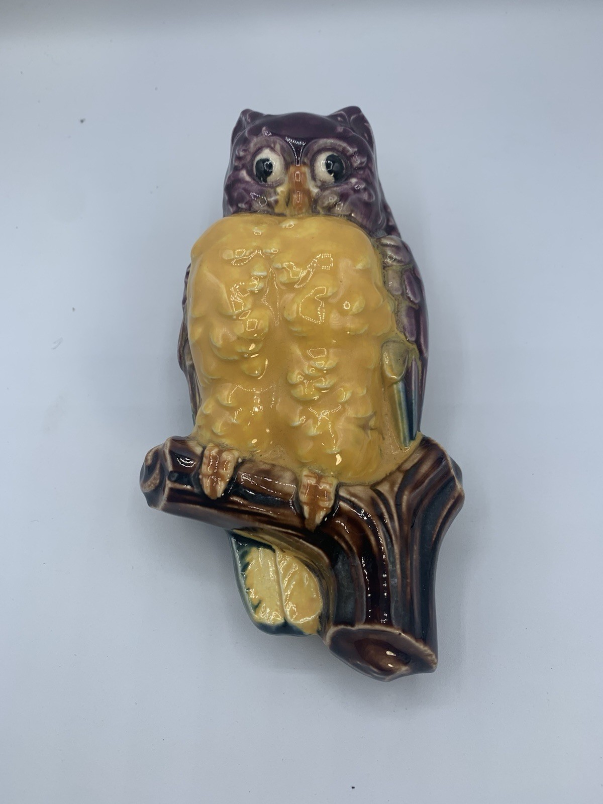 Vintage Ceramic Owl Wall Pocket