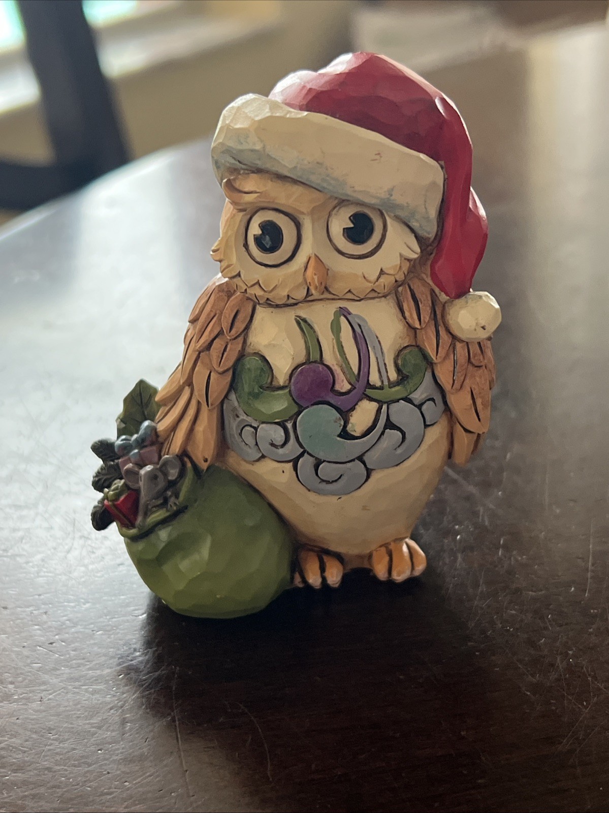 Jim Shore Heartwood Creek - Christmas Santa Owl Bag of Toys - Figurine