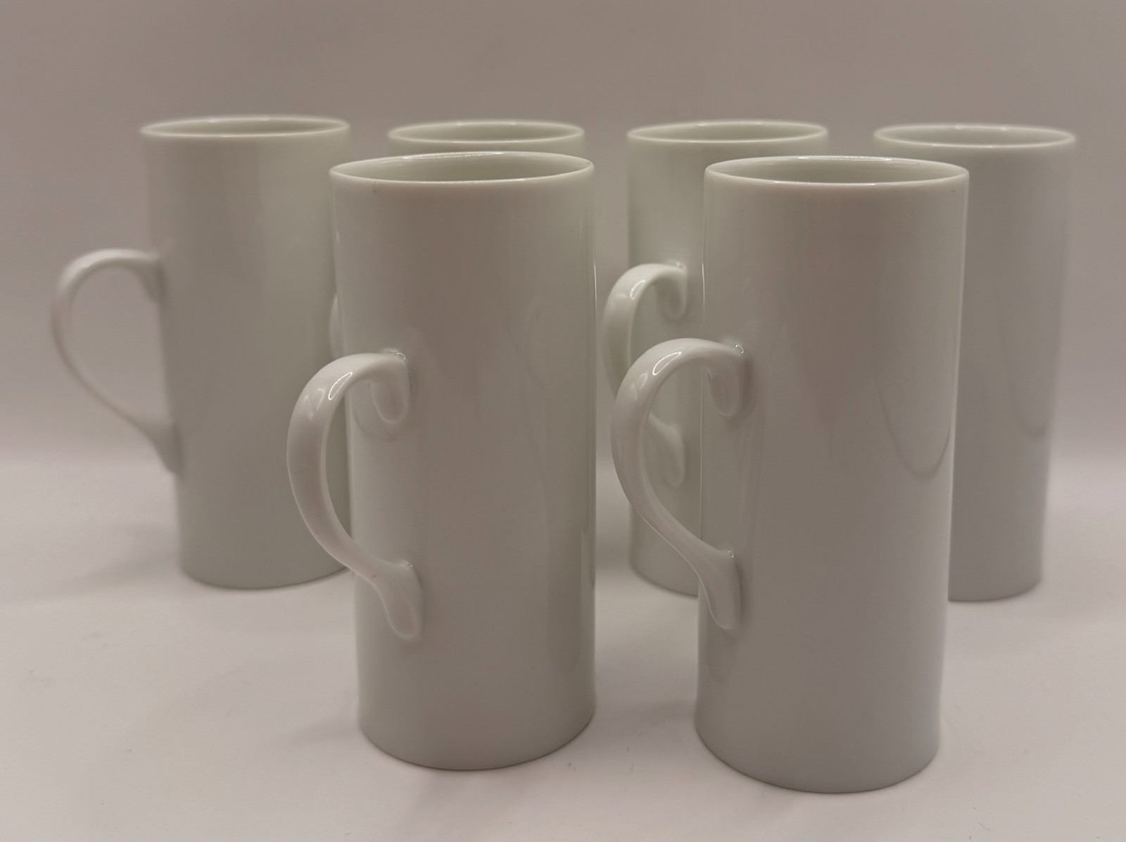 Set of 6 Lagardo Tackett Modern White Porcelain Espresso Cups Schmid 60 4\