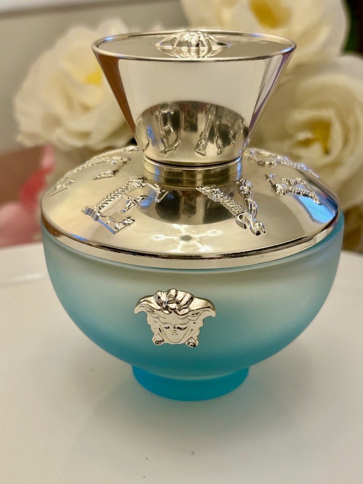 PARTIAL LOW FILL BOTTLE Versace Dylan Turquoise Pour Femme EDT 3.4 oz 100ml
